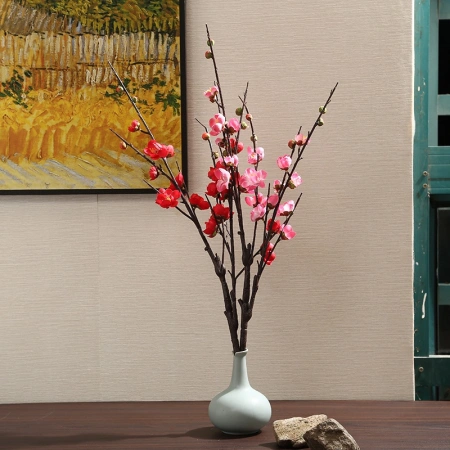 Artificial plum blossoms, artificial dried branch plum blossoms, artificial silk flowers, and winter plum blossoms for home bedroom decoration Artificial plum blossoms, artificial dried branch plum blossoms, artificial silk flowers, and winter plum blossoms for home bedroom decoration